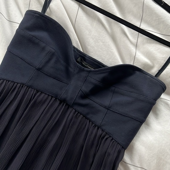 Diane Von Furstenberg Asti Navy Strapless Floor Length Gown/Dress - Picture 4 of 11